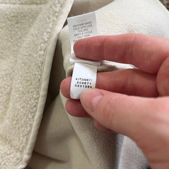 J.Jill Pure Jill Sweater Womens Size XS Cream Fleece Button Front - Picture 5 of 6